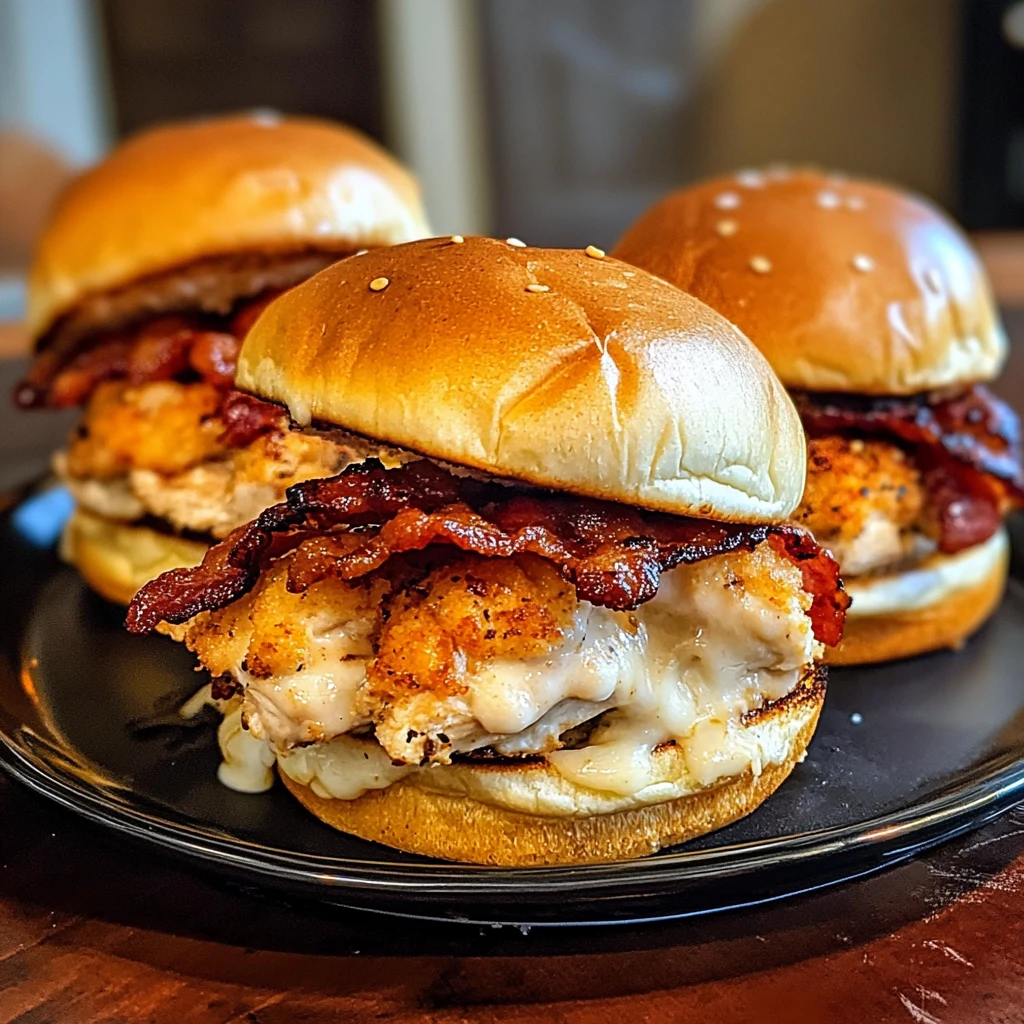 Whip Up Irresistible Chicken Bacon Ranch Sliders in 15 Minutes! 4 Chicken Bacon Ranch Sliders 15 Minutes Easy Delicious