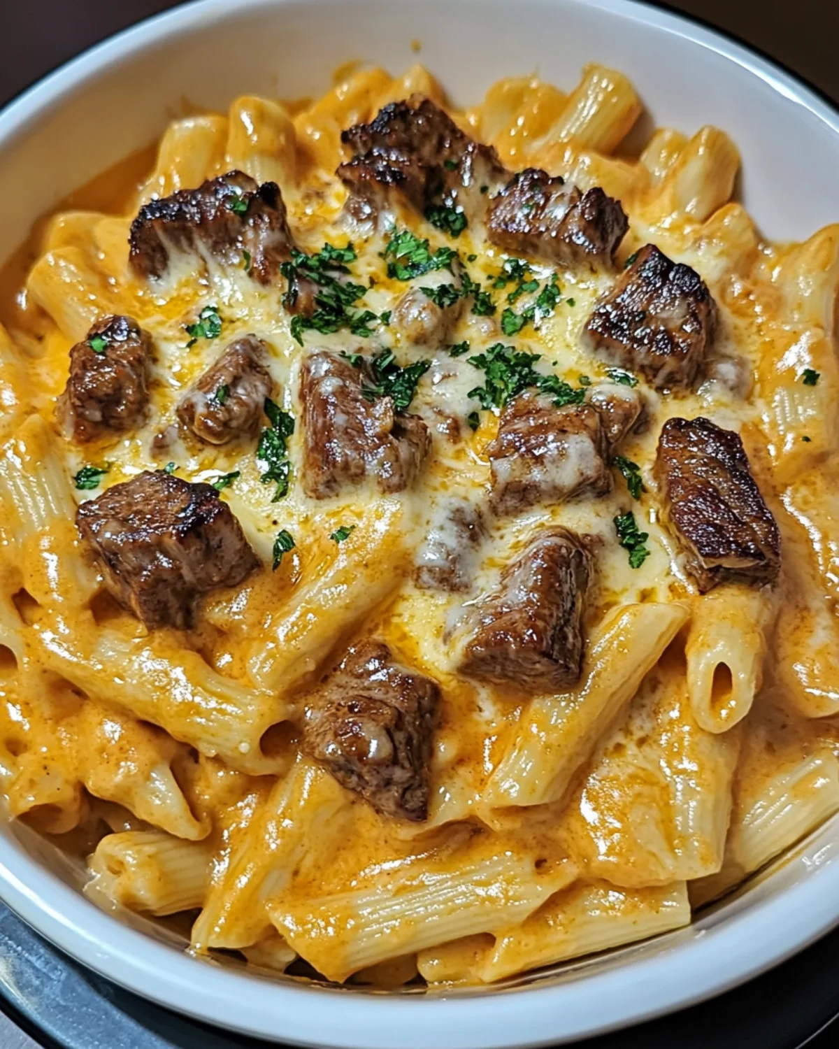Creamy Honey Buffalo Steak Pasta Bake: A Flavorful Dish