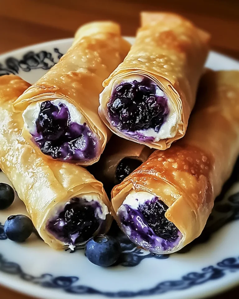 Blueberry Cream Cheese Egg Rolls – Easy & Delicious Recipe