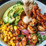 Grilled Shrimp Bowl with Corn Salsa & Creamy Sauce 5 Grilled Shrimp Bowl with Corn Salsa & Creamy Sauce