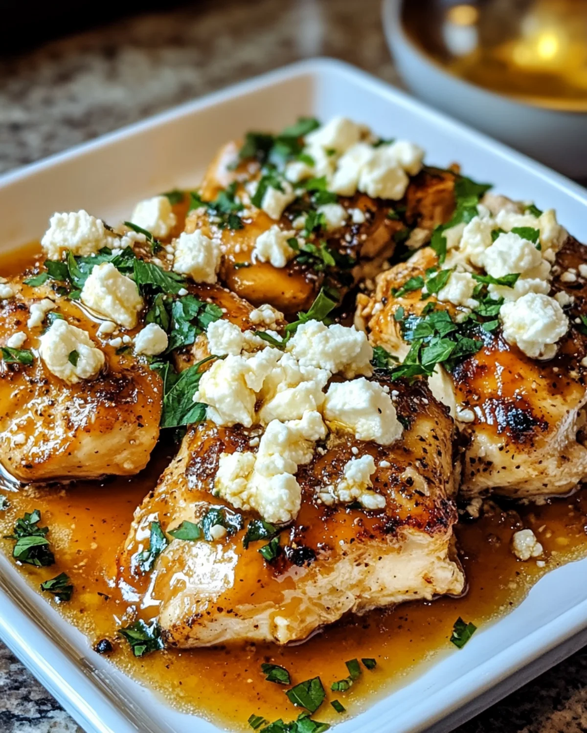 Hot Honey Feta Chicken Recipe with Creamy Sauce Twist