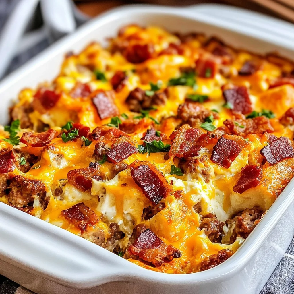 Easy Air Fryer Bacon-Sausage Breakfast Casserole 5 Easy Air Fryer Bacon-Sausage Breakfast Casserole