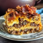 Easy Air Fryer Bacon-Sausage Breakfast Casserole 4 Easy Air Fryer Bacon-Sausage Breakfast Casserole