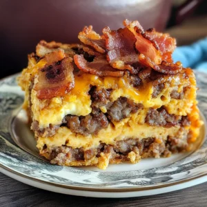 Easy Air Fryer Bacon-Sausage Breakfast Casserole