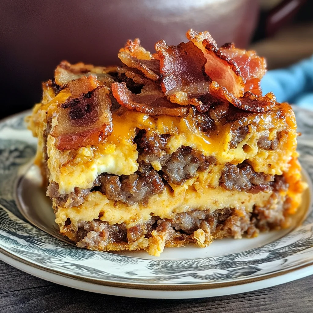 Easy Air Fryer Bacon-Sausage Breakfast Casserole