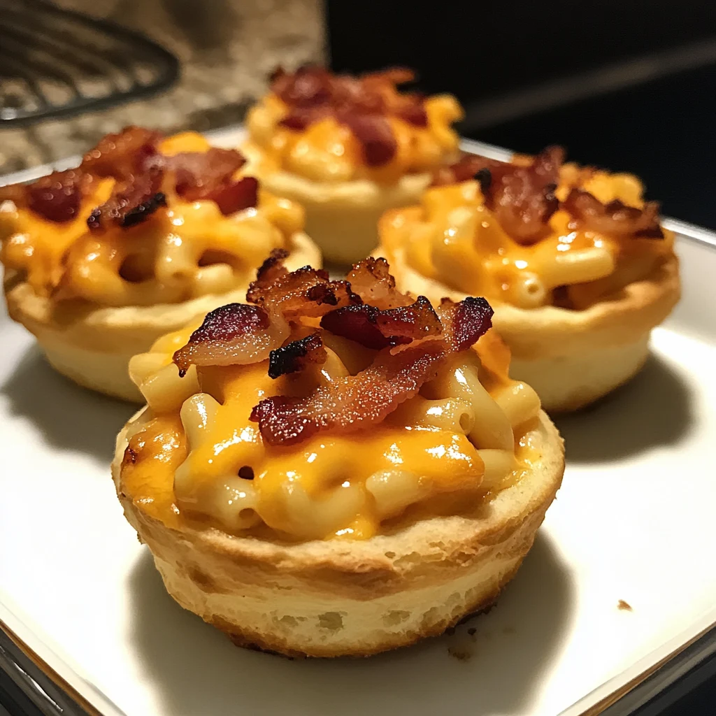 BBQ Bacon Mac & Cheese Stuffed Biscuit Cups Recipe