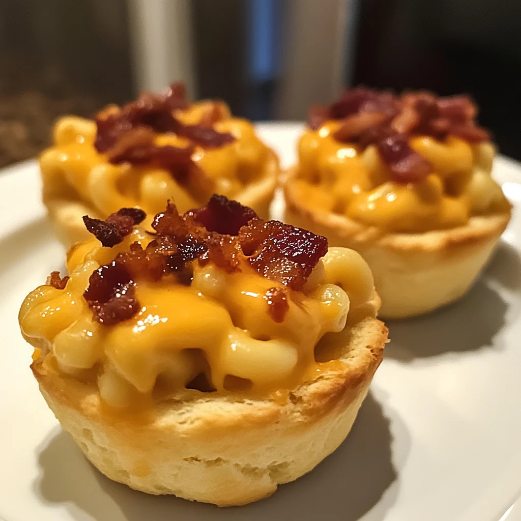 BBQ Bacon Mac & Cheese Stuffed Biscuit Cups Recipe