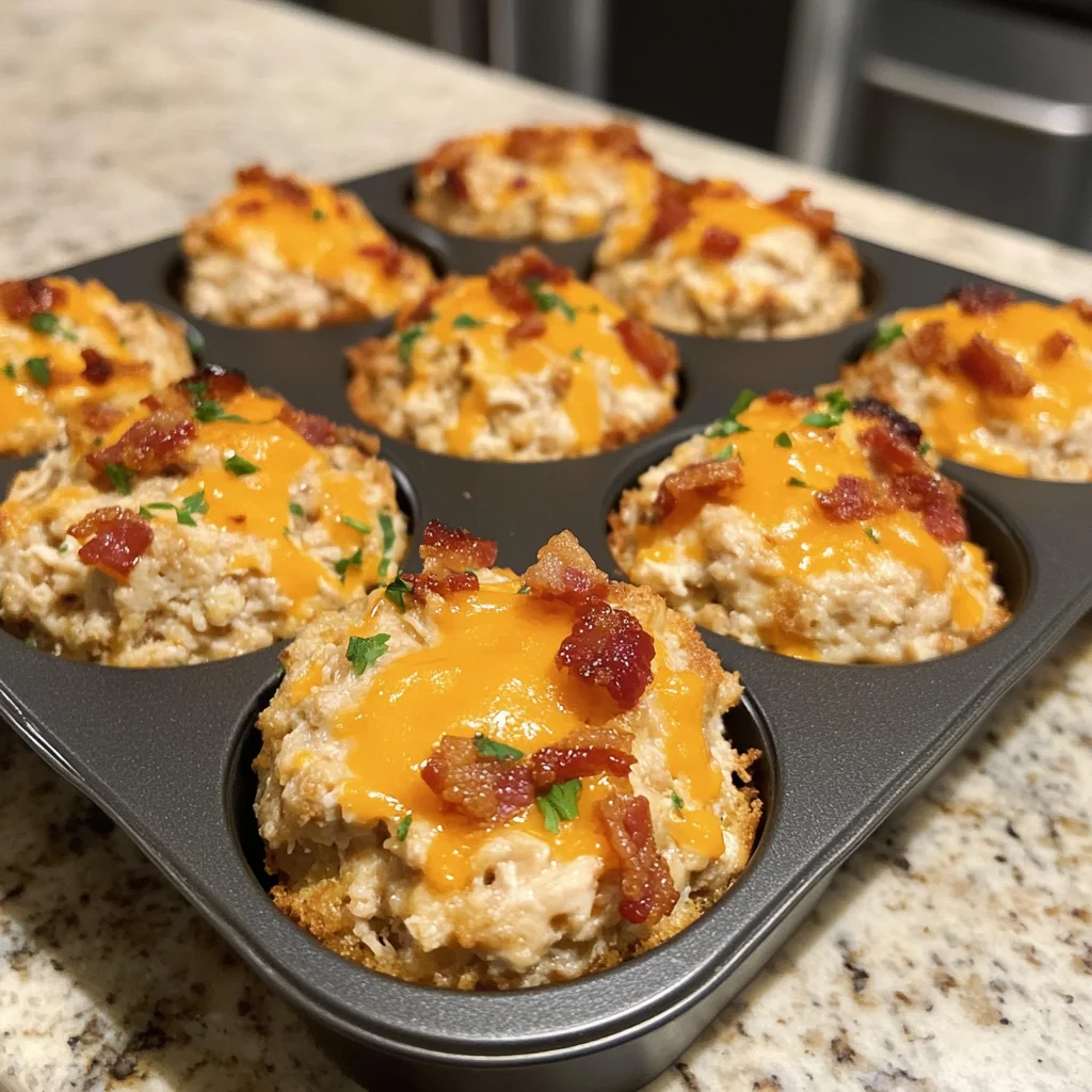 Bacon Cheddar Ranch Chicken Meatloaf Muffins Recipe