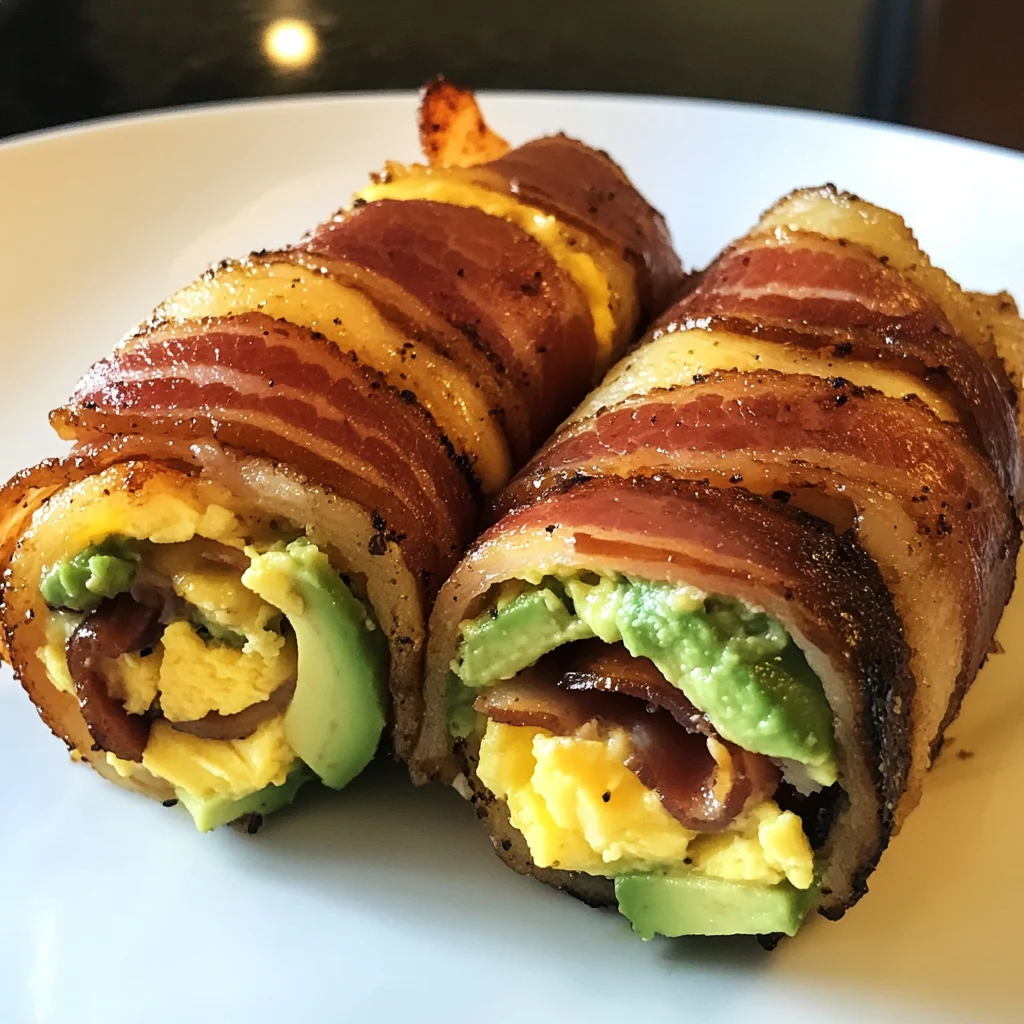 Easy Bacon, Egg and Avocado Breakfast Roll-Ups Recipe