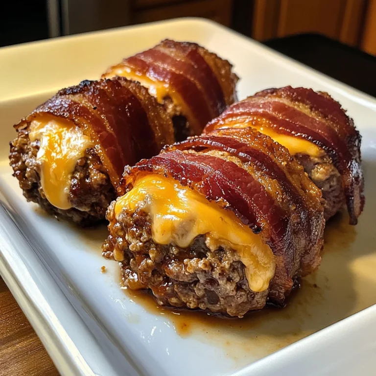 Bacon-Wrapped BBQ Cheese-Stuffed Meatloaf Bombs Recipe