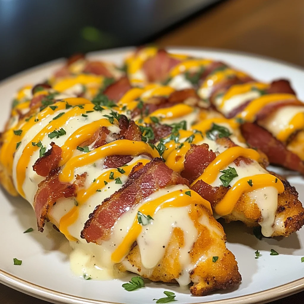 Bacon Wrapped Cheesy Ranch Chicken Tenders Recipe