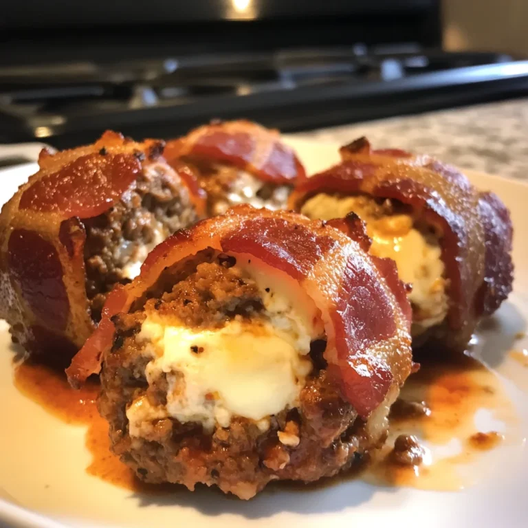 Delicious Bacon-Wrapped Mozzarella Stuffed Meatballs