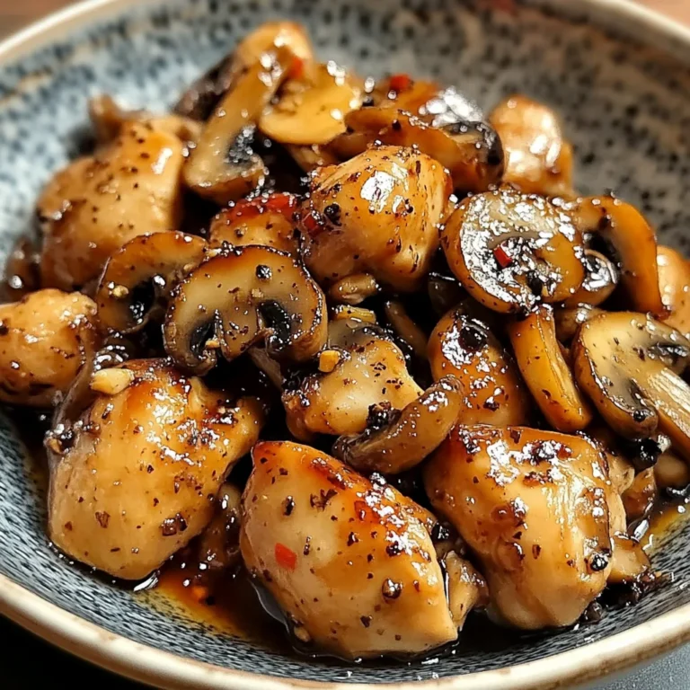Quick Black Pepper Chicken with Mushrooms Recipe