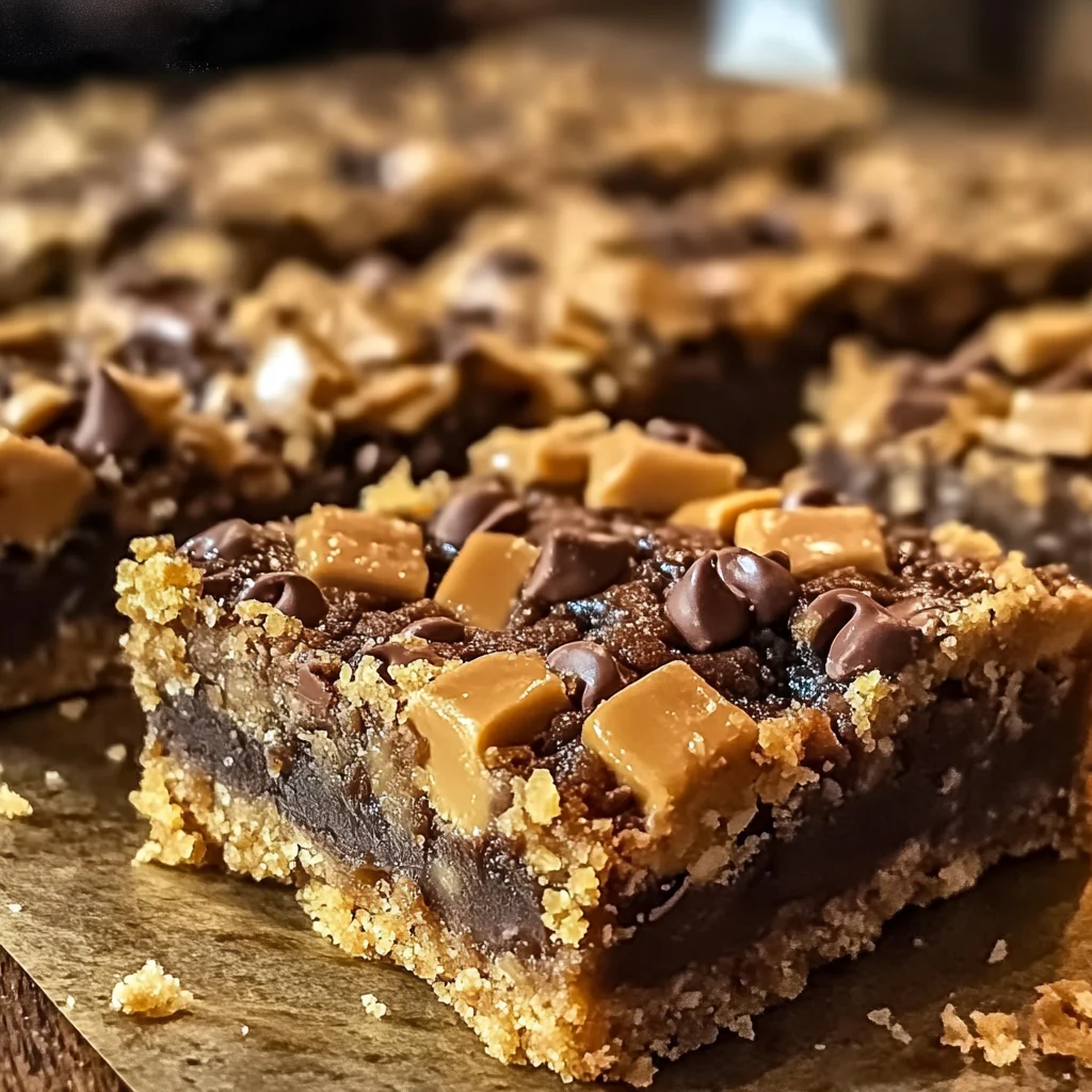 Easy Cake Mix Toffee Bars and Chocolate Chips