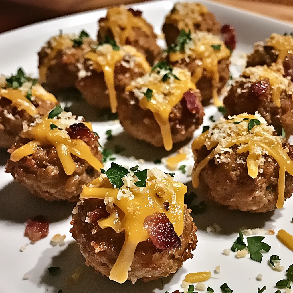 Cheesy Bacon Meatball Bites Recipe for Appetizers