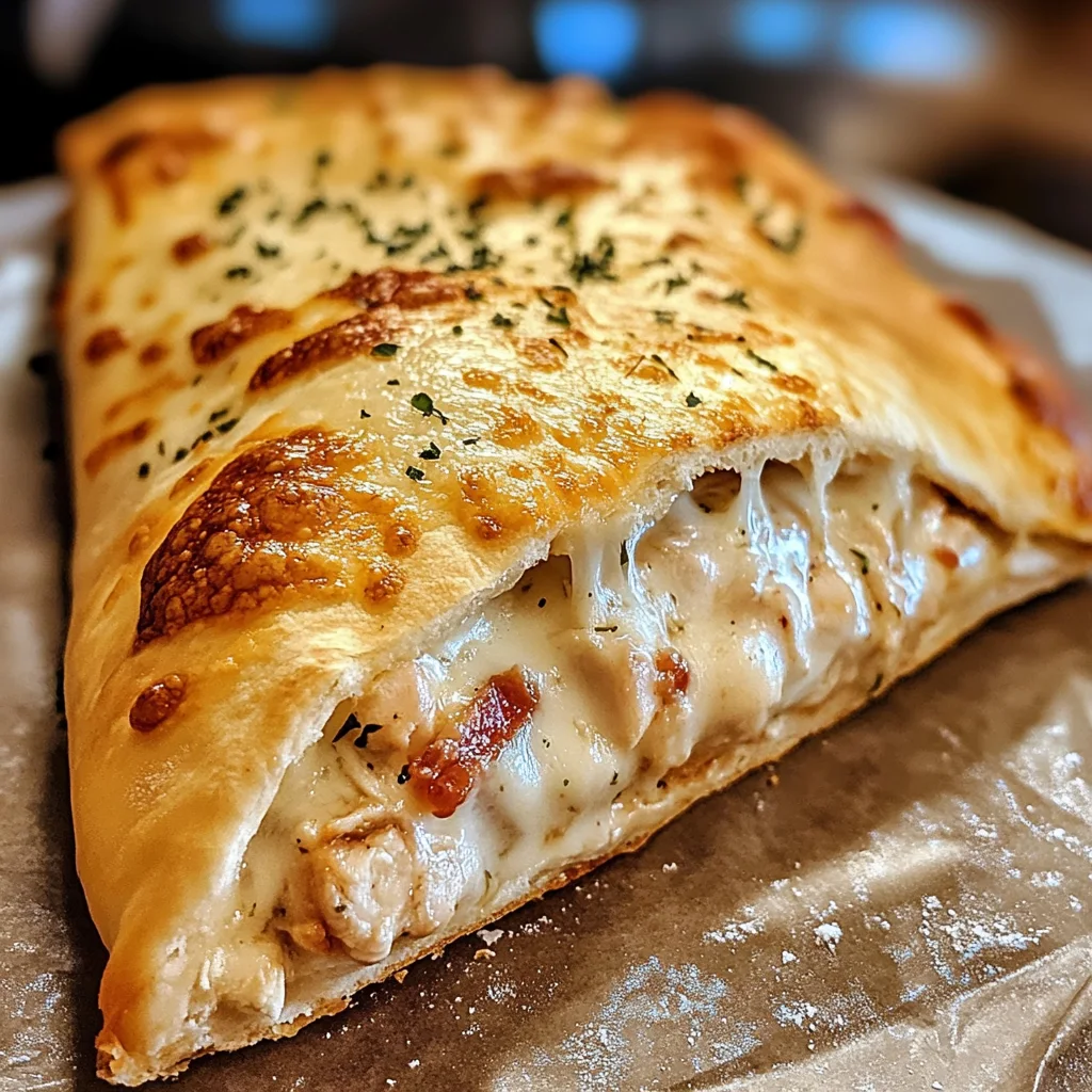 Delicious Chicken Bacon Ranch Calzone Recipe