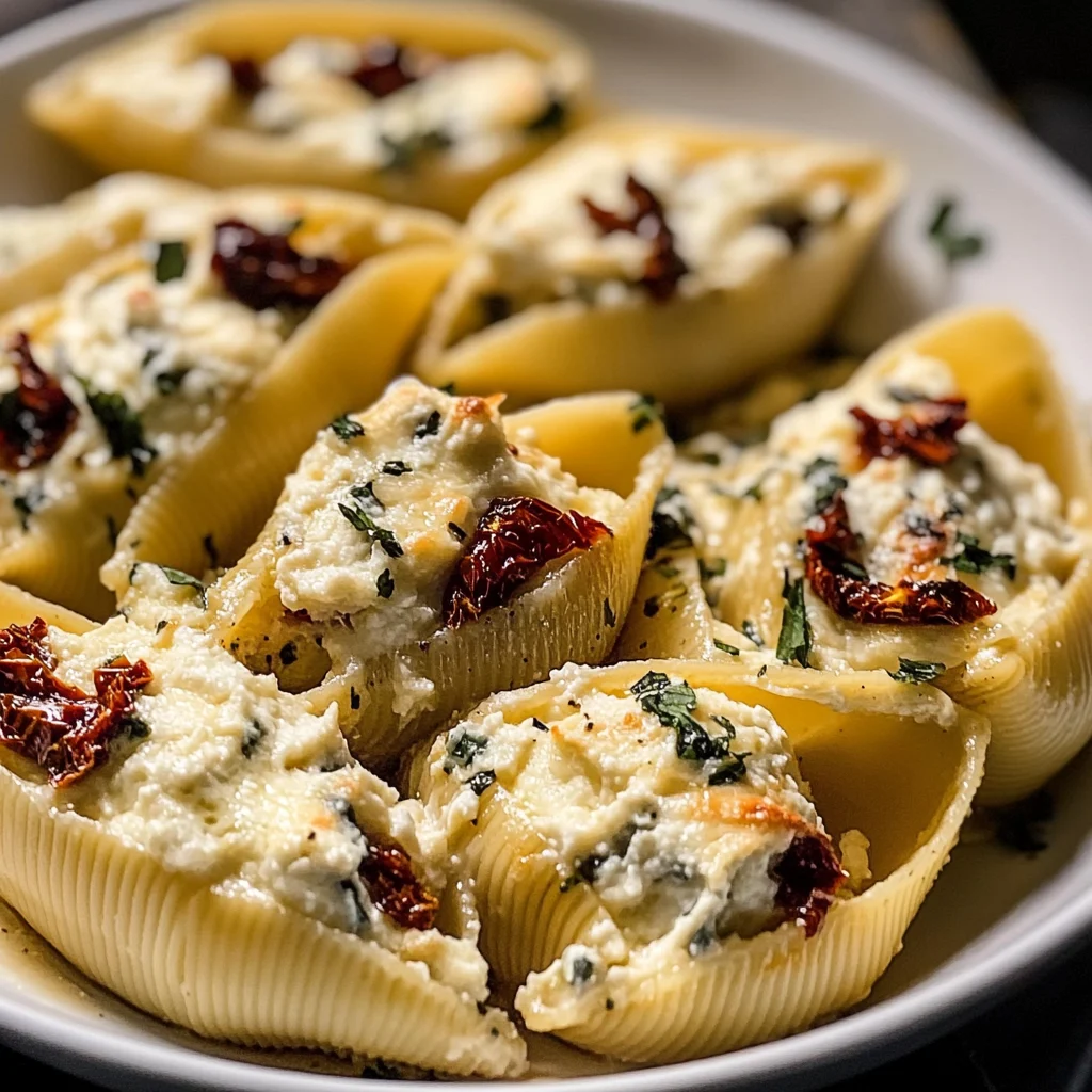 Creamy Ricotta and Sun-Dried Tomato Stuffed Shells Recipe
