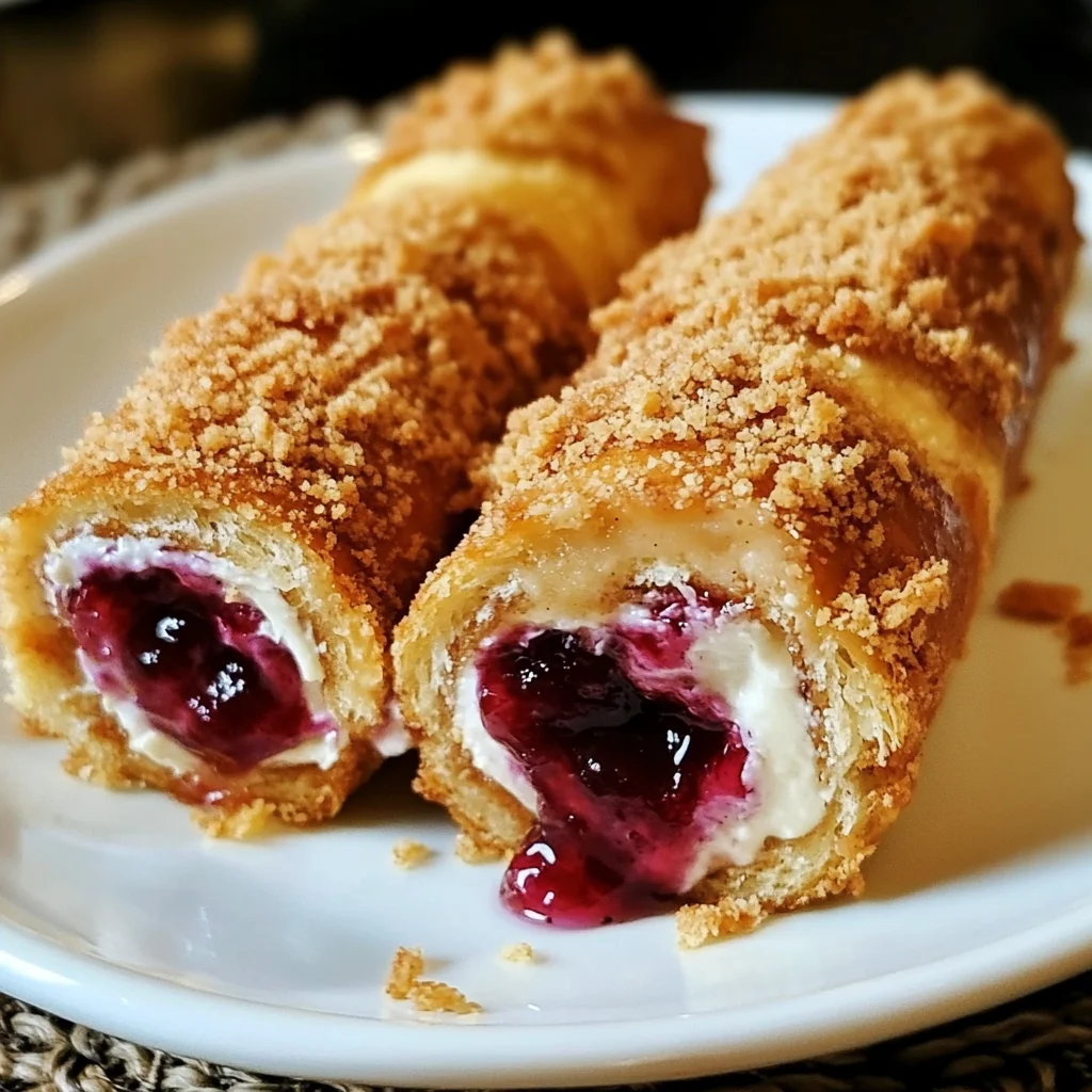 Crispy Peanut Butter & Jelly Cheesecake Roll-Ups Recipe