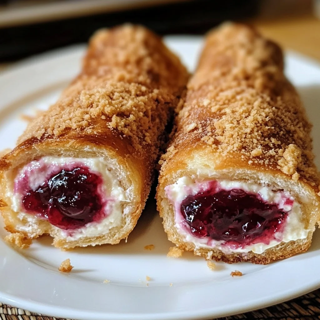 Crispy Peanut Butter & Jelly Cheesecake Roll-Ups Recipe