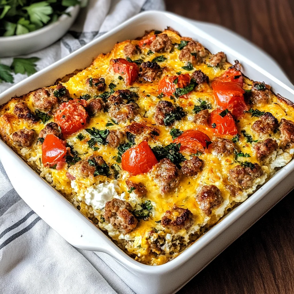 High-Protein Cottage Cheese & Turkey Sausage Breakfast Casserole 5 High-Protein Cottage Cheese & Turkey Sausage Breakfast Casserole