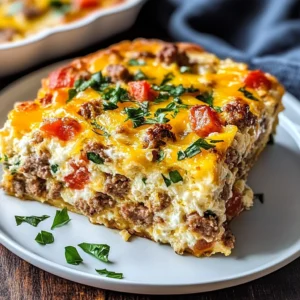 High-Protein Cottage Cheese & Turkey Sausage Breakfast Casserole