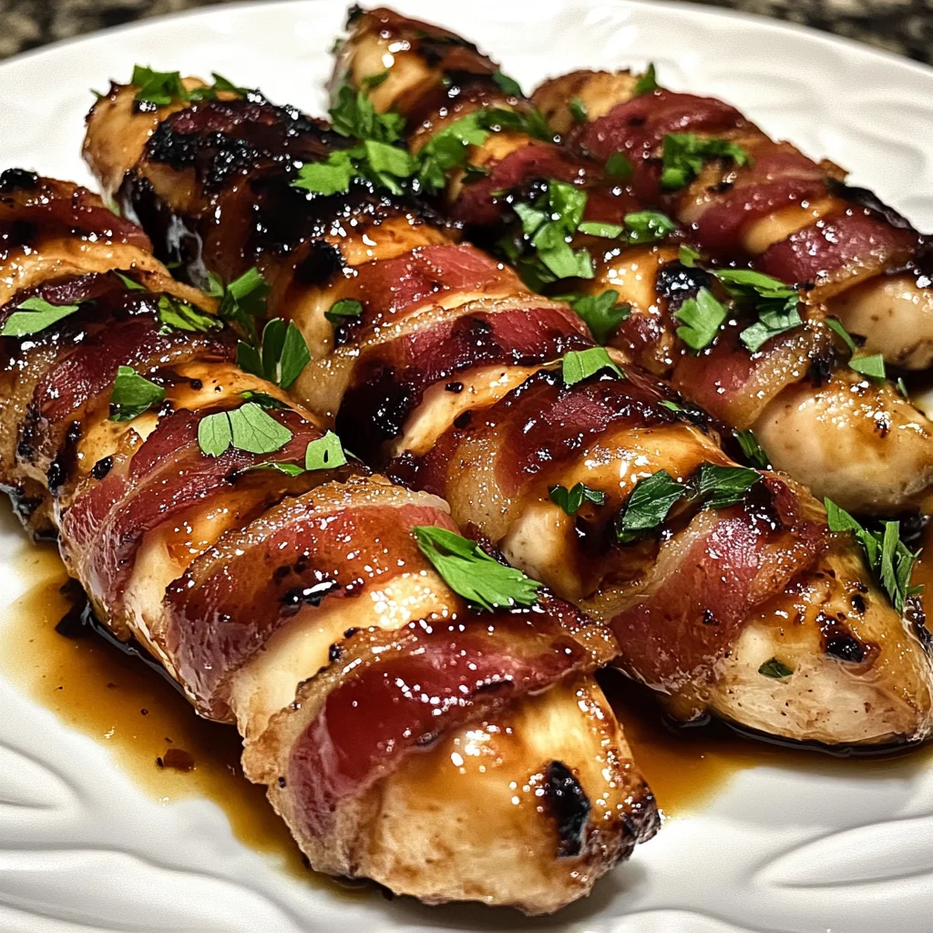 Honey Garlic Bacon-Wrapped Chicken Tenders Recipe