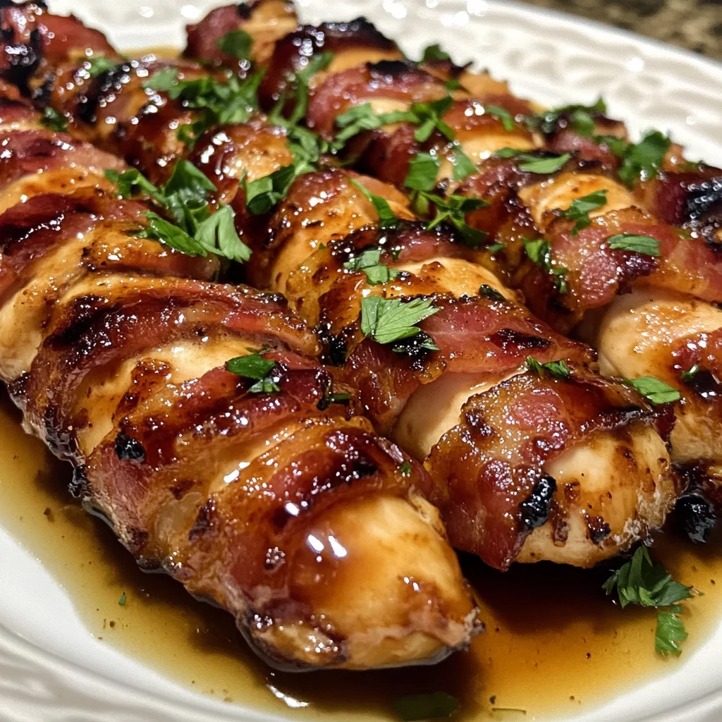 Honey Garlic Bacon-Wrapped Chicken Tenders Recipe