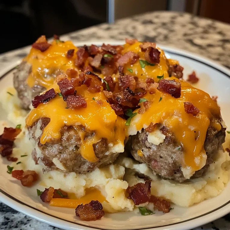 Loaded Mashed Potato Stuffed Meatballs Recipe