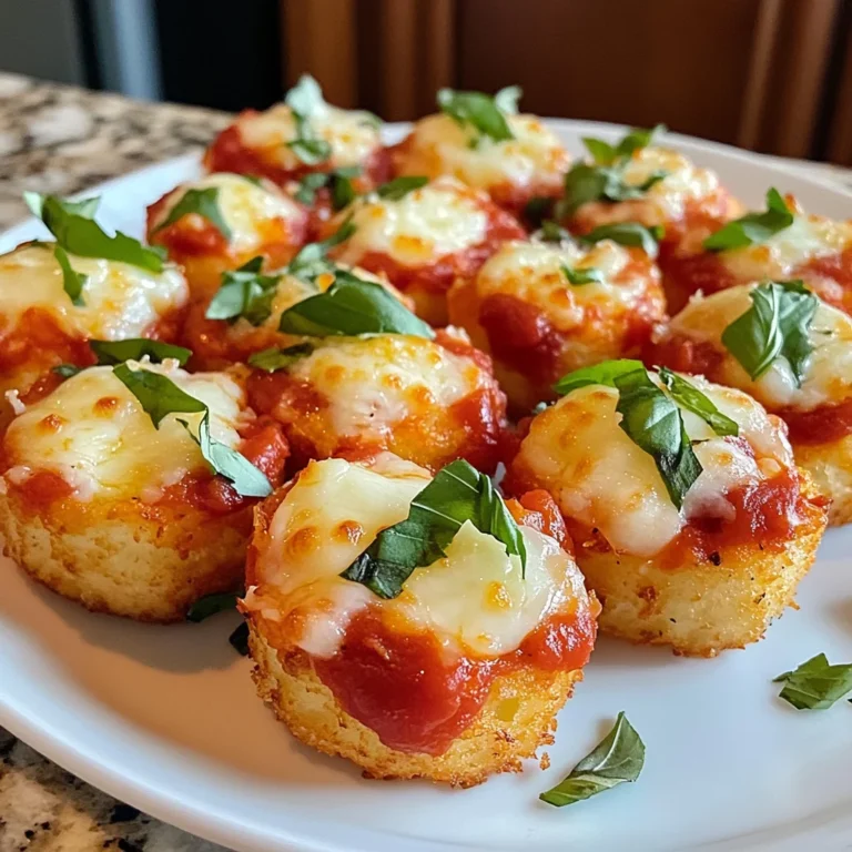 Cheesy Pizza Stuffed Tater Tot Cups Recipe