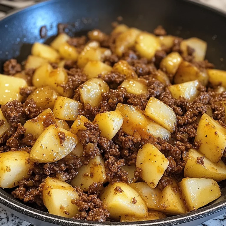 One-Pan Honey Garlic Beef & Cheesy Potatoes Recipe