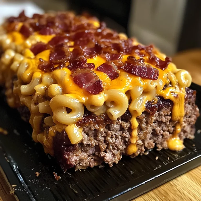 Smoky Bacon Mac & Cheese Stuffed Meatloaf Recipe