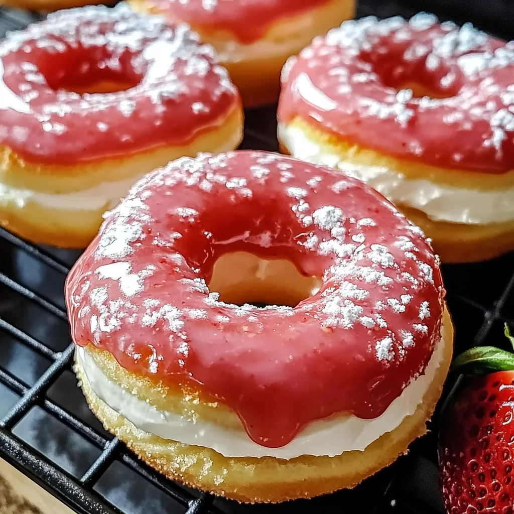 Strawberry Cheesecake Donuts Recipe - Easy & Delicious