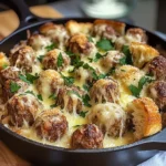 Ultimate Cheesy Garlic Bread Meatball Bake Recipe