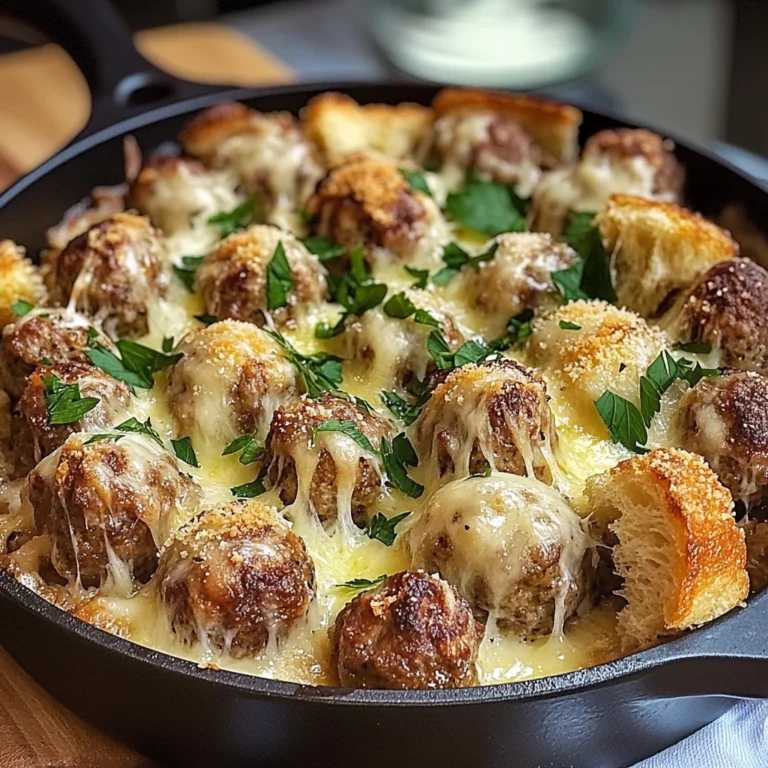 Ultimate Cheesy Garlic Bread Meatball Bake Recipe