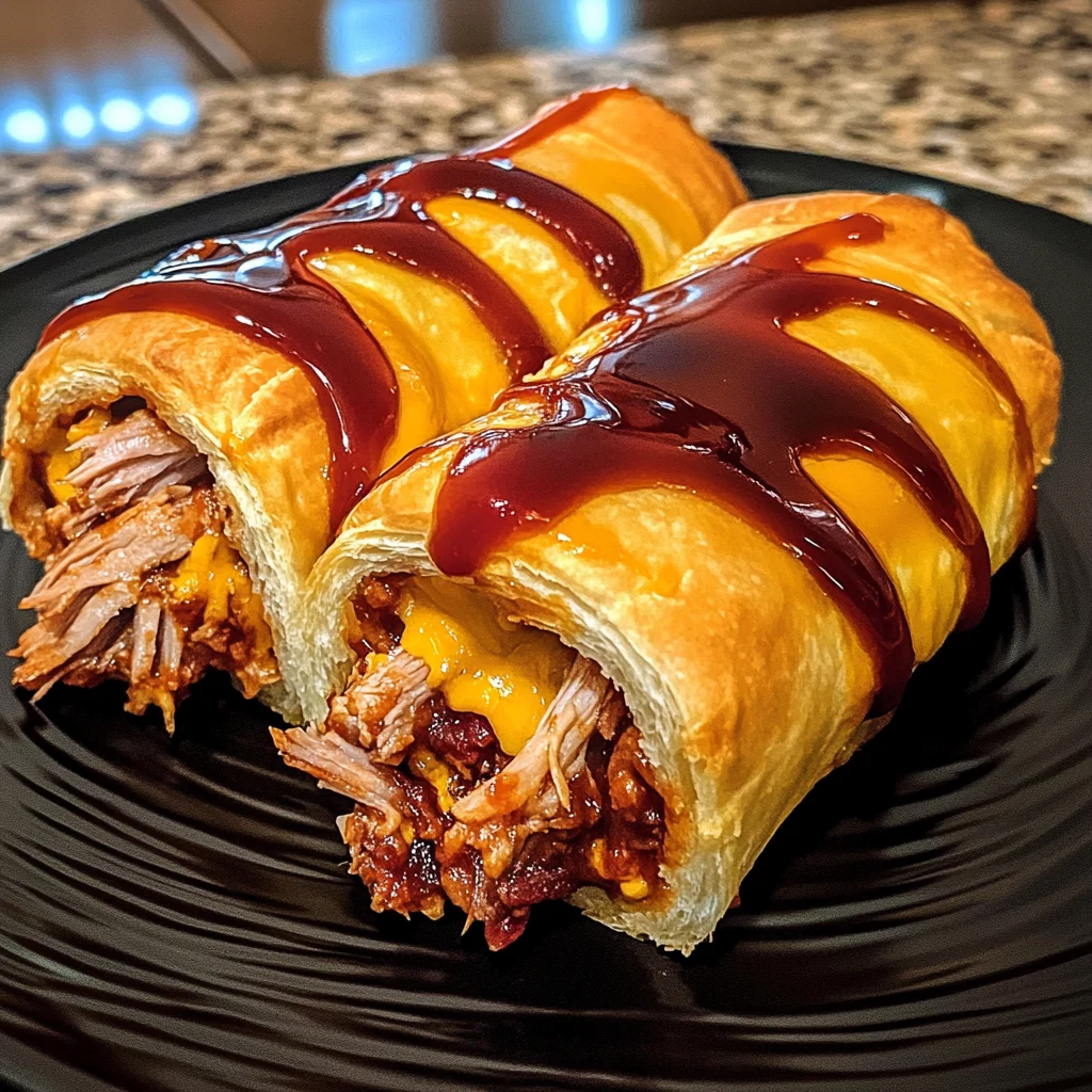 BBQ Pulled Pork Bacon Cheese Roll Bombs 30 Minutes Easy Delicious 4 BBQ Pulled Pork Bacon Cheese Roll Bombs 30 Minutes Easy Delicious