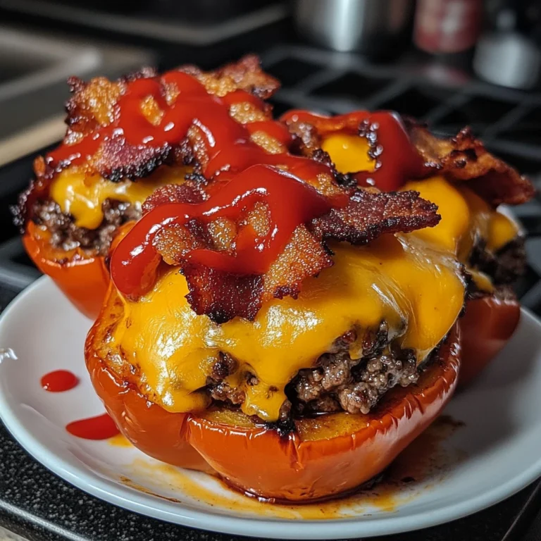 Easy Bacon Cheeseburger Stuffed Peppers Recipe