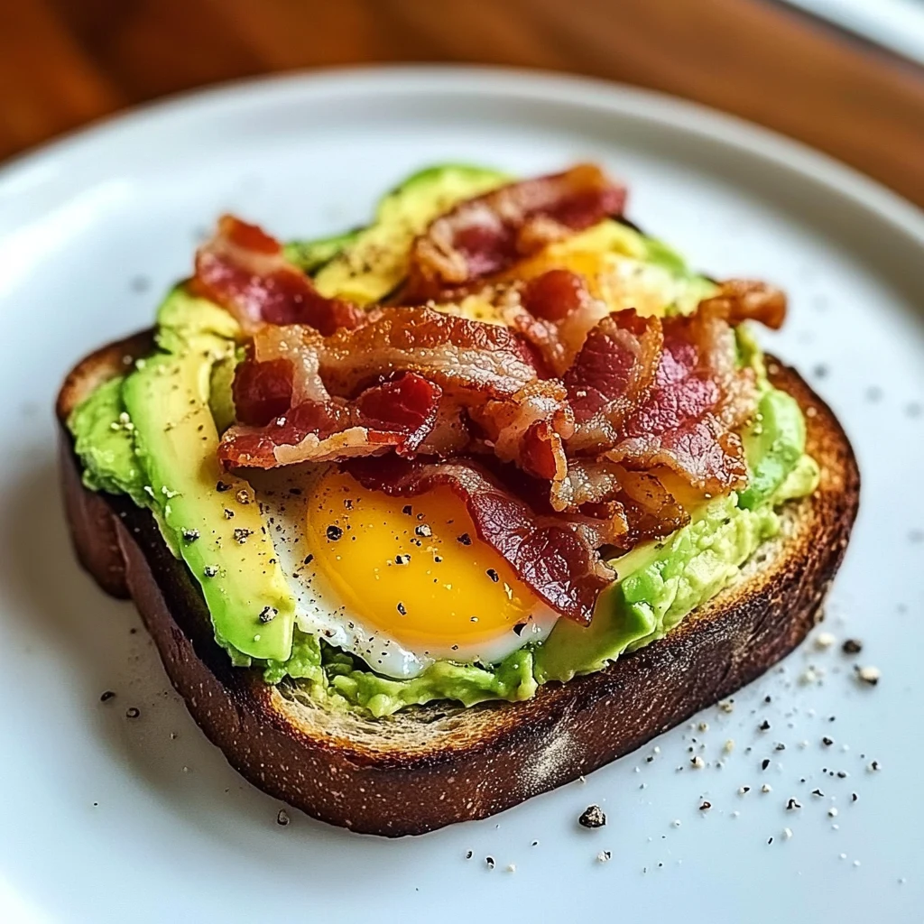 Bacon, Egg, and Avocado Toast 5 Steps Perfect Delicious 4 Bacon, Egg, and Avocado Toast 5 Steps Perfect Delicious