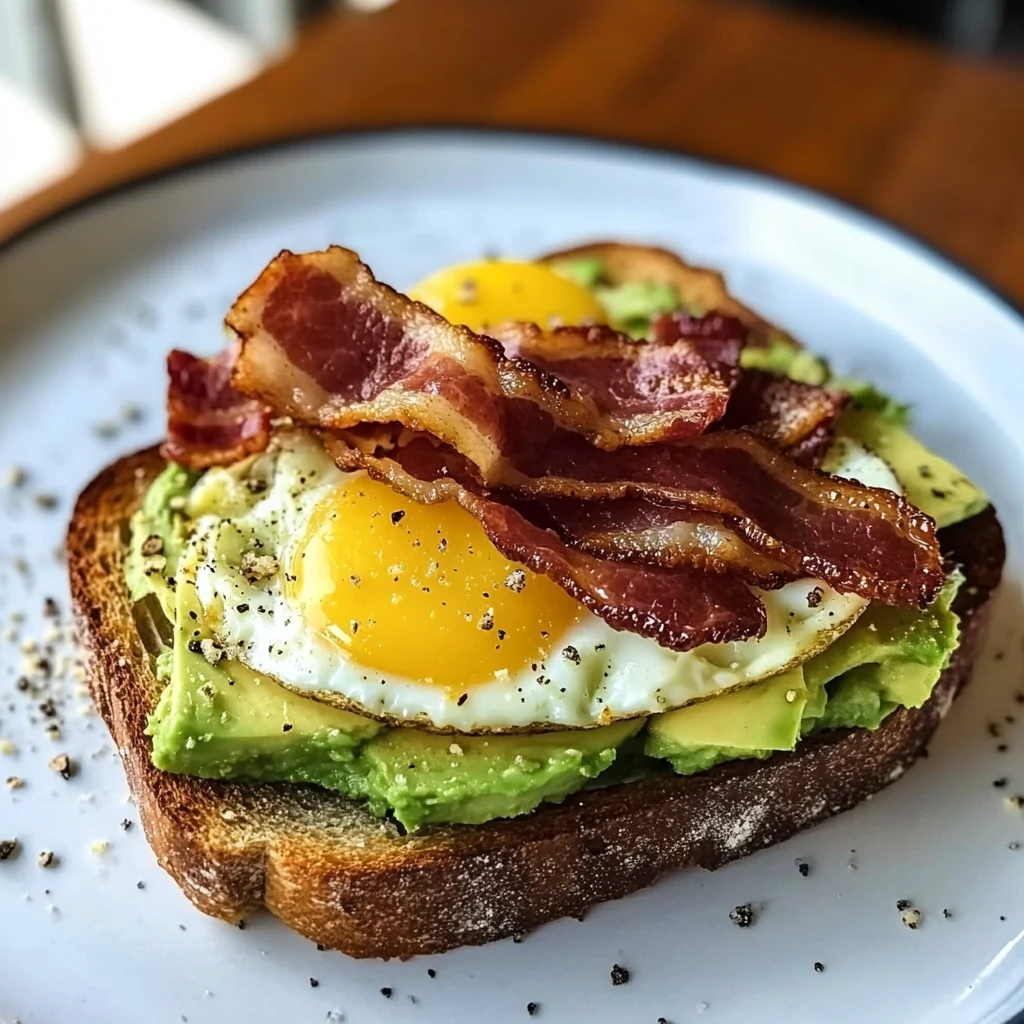 Bacon, Egg, and Avocado Toast 5 Steps Perfect Delicious
