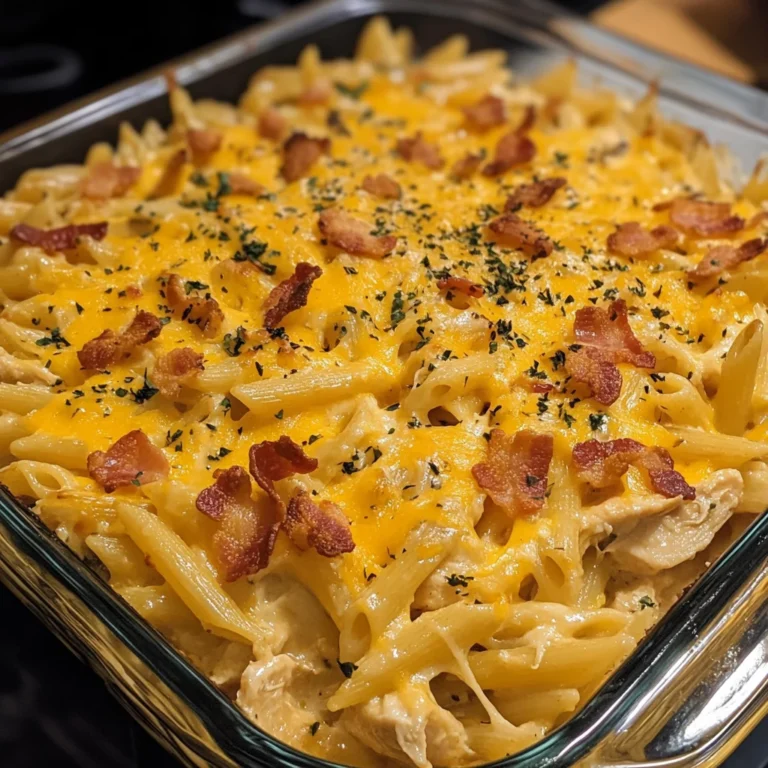 Easy Bacon Ranch Chicken and Penne Casserole Recipe