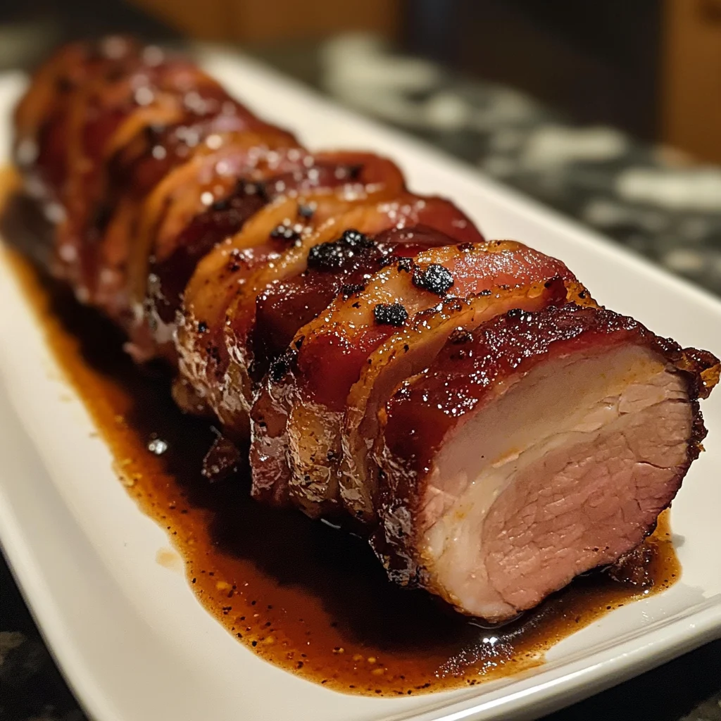 Bourbon BBQ Bacon Wrapped Pork Tenderloin 30 Minutes Easy Delicious