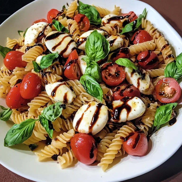 Caprese Pasta Salad with Balsamic Glaze 4 Servings Easy Delicious