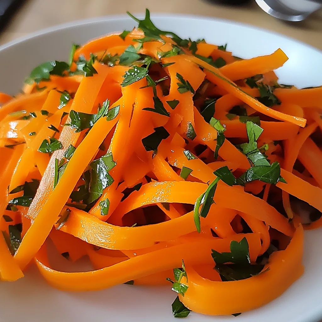Carrot Ribbon Salad – Quick & Amazing Side Dish 5 Carrot Ribbon Salad in 5 Minutes – So Delicious
