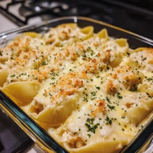 Cheesy Chicken Alfredo Stuffed Shells 30 Minutes Easy Delicious