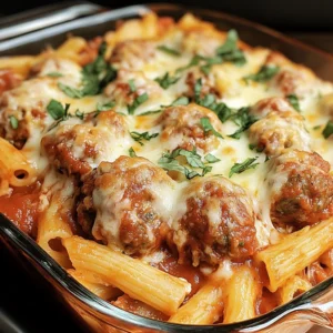 Cheesy Meatball Marinara Casserole 30 Minutes Easy Delicious