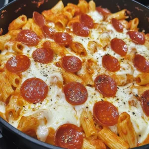 Cheesy Pepperoni Pizza Pasta 30 Minutes Easy Delicious