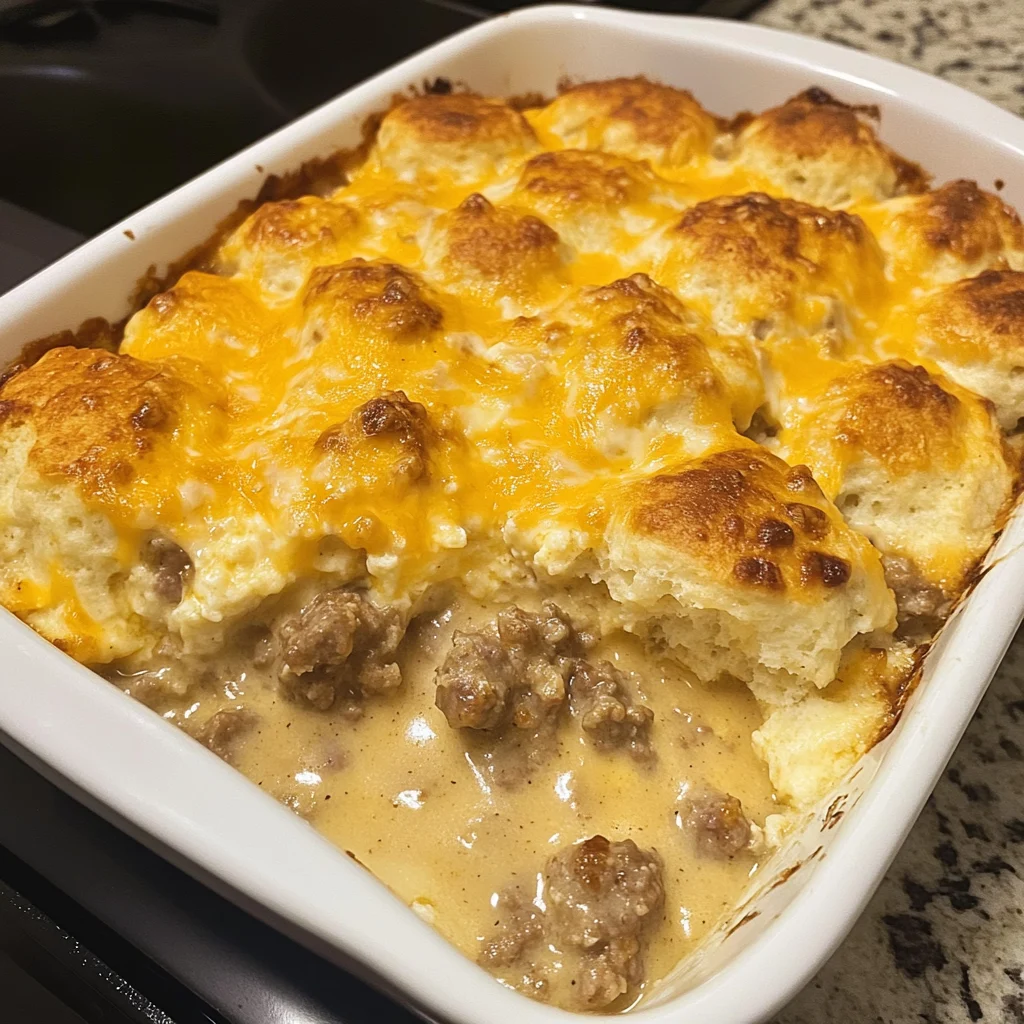 Country Sausage and Gravy Breakfast Casserole - Best Ever