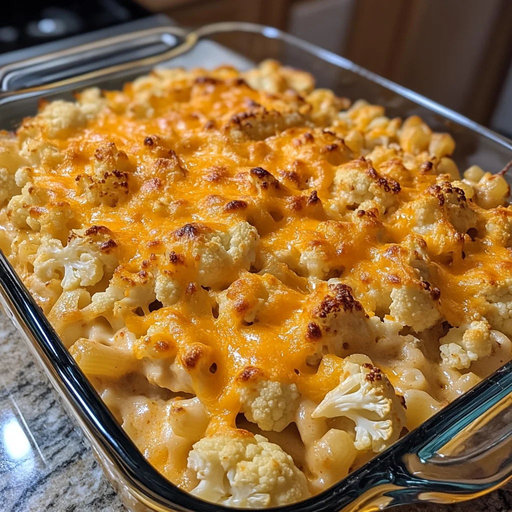 Best Creamy Buffalo Chicken and Cauliflower Mac Bake