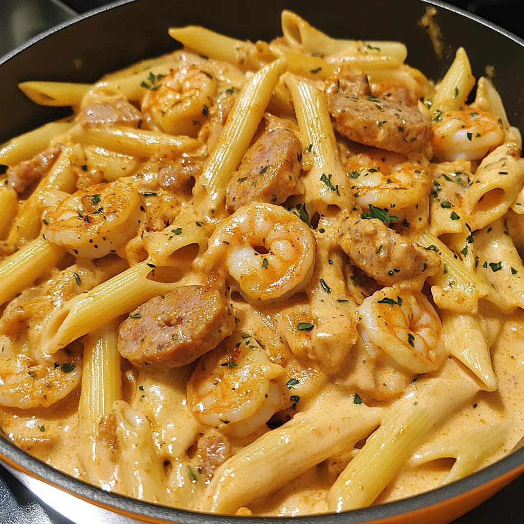 Creamy Cajun Shrimp and Sausage Penne 4 Servings Easy Delicious 4 Creamy Cajun Shrimp and Sausage Penne 4 Servings Easy Delicious