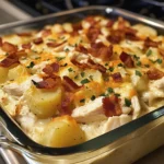 Creamy Chicken Bacon Ranch Potato Casserole 30 Minutes Easy Delicious