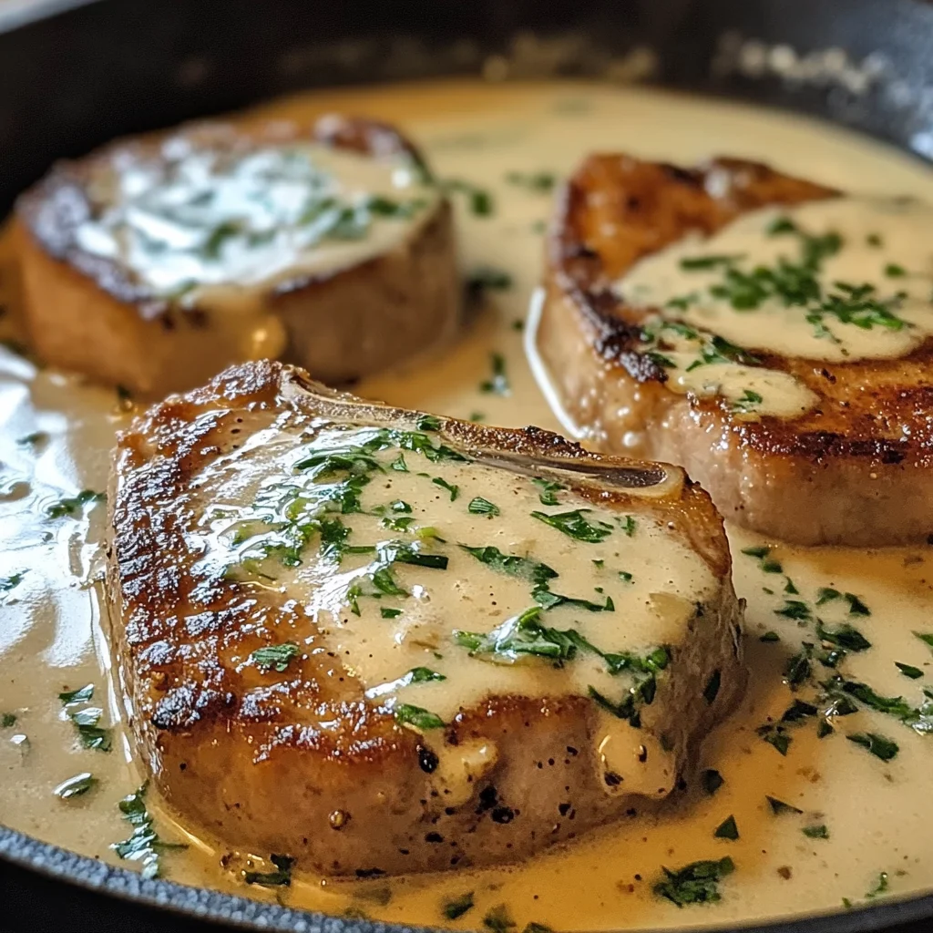 Creamy Garlic Boneless Pork Chops 30 Minutes Easy Delicious